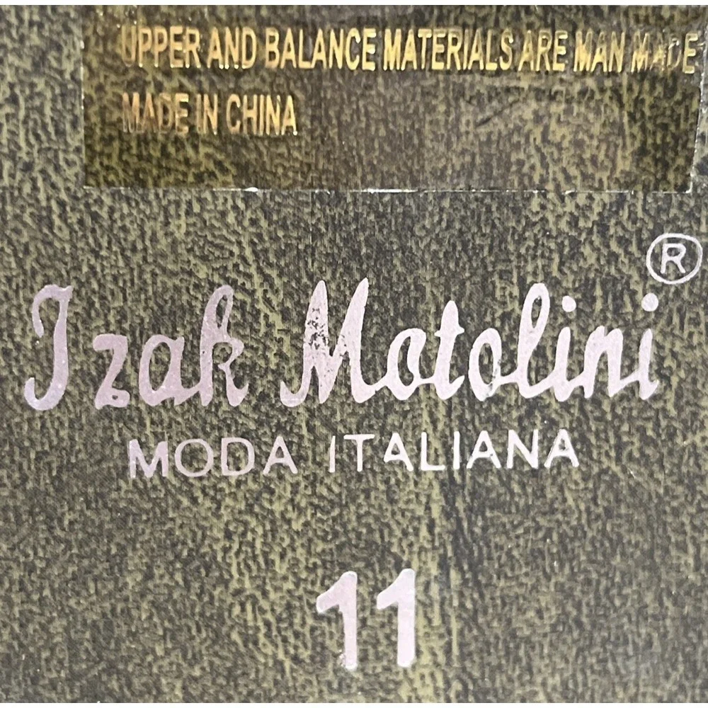 Izak Matalini Moda Italiana Black Dress Shoes Men Size‎ 11